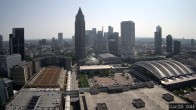 Archiv Foto Webcam Blick von Frankfurter Messe auf die Skyline 09:00