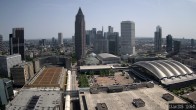 Archiv Foto Webcam Blick von Frankfurter Messe auf die Skyline 11:00