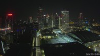 Archiv Foto Webcam Blick von Frankfurter Messe auf die Skyline 01:00