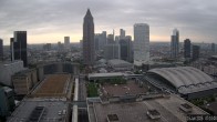 Archiv Foto Webcam Blick von Frankfurter Messe auf die Skyline 06:00