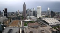 Archiv Foto Webcam Blick von Frankfurter Messe auf die Skyline 07:00