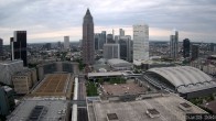 Archiv Foto Webcam Blick von Frankfurter Messe auf die Skyline 19:00
