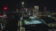 Archiv Foto Webcam Blick von Frankfurter Messe auf die Skyline 23:00