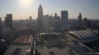 Archiv Foto Webcam Blick von Frankfurter Messe auf die Skyline 06:00