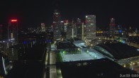 Archiv Foto Webcam Blick von Frankfurter Messe auf die Skyline 01:00