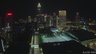 Archiv Foto Webcam Blick von Frankfurter Messe auf die Skyline 23:00