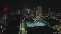 Archiv Foto Webcam Blick von Frankfurter Messe auf die Skyline 01:00
