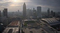 Archiv Foto Webcam Blick von Frankfurter Messe auf die Skyline 06:00