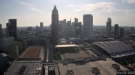 Archiv Foto Webcam Blick von Frankfurter Messe auf die Skyline 07:00