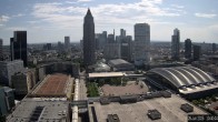Archiv Foto Webcam Blick von Frankfurter Messe auf die Skyline 09:00