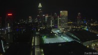 Archiv Foto Webcam Blick von Frankfurter Messe auf die Skyline 23:00