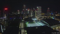Archiv Foto Webcam Blick von Frankfurter Messe auf die Skyline 01:00
