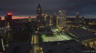Archiv Foto Webcam Blick von Frankfurter Messe auf die Skyline 03:00