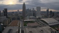 Archiv Foto Webcam Blick von Frankfurter Messe auf die Skyline 05:00