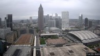 Archiv Foto Webcam Blick von Frankfurter Messe auf die Skyline 07:00