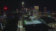 Archiv Foto Webcam Blick von Frankfurter Messe auf die Skyline 23:00