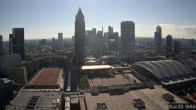 Archiv Foto Webcam Blick von Frankfurter Messe auf die Skyline 07:00