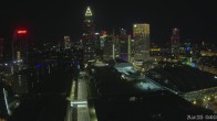 Archiv Foto Webcam Blick von Frankfurter Messe auf die Skyline 23:00
