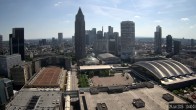 Archiv Foto Webcam Blick von Frankfurter Messe auf die Skyline 09:00