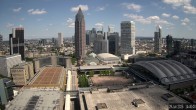 Archiv Foto Webcam Blick von Frankfurter Messe auf die Skyline 13:00