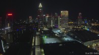 Archiv Foto Webcam Blick von Frankfurter Messe auf die Skyline 23:00