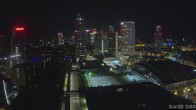 Archiv Foto Webcam Blick von Frankfurter Messe auf die Skyline 01:00