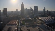 Archiv Foto Webcam Blick von Frankfurter Messe auf die Skyline 06:00