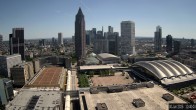Archiv Foto Webcam Blick von Frankfurter Messe auf die Skyline 11:00