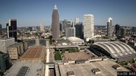 Archiv Foto Webcam Blick von Frankfurter Messe auf die Skyline 15:00