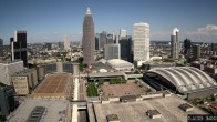 Archiv Foto Webcam Blick von Frankfurter Messe auf die Skyline 15:00