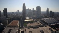 Archiv Foto Webcam Blick von Frankfurter Messe auf die Skyline 07:00