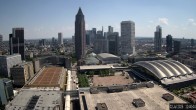 Archiv Foto Webcam Blick von Frankfurter Messe auf die Skyline 11:00