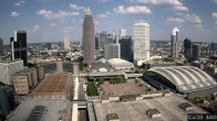 Archiv Foto Webcam Blick von Frankfurter Messe auf die Skyline 15:00