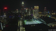 Archiv Foto Webcam Blick von Frankfurter Messe auf die Skyline 23:00