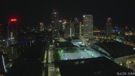 Archiv Foto Webcam Blick von Frankfurter Messe auf die Skyline 20:00