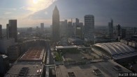 Archiv Foto Webcam Blick von Frankfurter Messe auf die Skyline 06:00