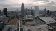 Archiv Foto Webcam Blick von Frankfurter Messe auf die Skyline 19:00