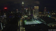 Archiv Foto Webcam Blick von Frankfurter Messe auf die Skyline 21:00