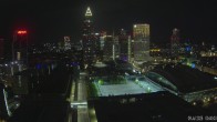 Archiv Foto Webcam Blick von Frankfurter Messe auf die Skyline 23:00