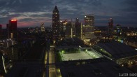 Archiv Foto Webcam Blick von Frankfurter Messe auf die Skyline 03:00