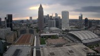 Archiv Foto Webcam Blick von Frankfurter Messe auf die Skyline 06:00