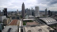Archiv Foto Webcam Blick von Frankfurter Messe auf die Skyline 11:00