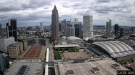 Archiv Foto Webcam Blick von Frankfurter Messe auf die Skyline 13:00