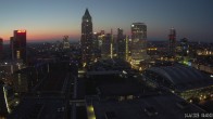 Archiv Foto Webcam Blick von Frankfurter Messe auf die Skyline 03:00