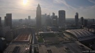 Archiv Foto Webcam Blick von Frankfurter Messe auf die Skyline 06:00