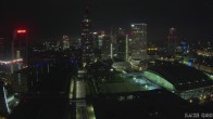 Archiv Foto Webcam Blick von Frankfurter Messe auf die Skyline 01:00
