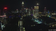 Archiv Foto Webcam Blick von Frankfurter Messe auf die Skyline 23:00