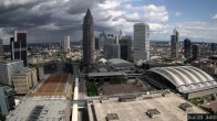 Archiv Foto Webcam Blick von Frankfurter Messe auf die Skyline 13:00
