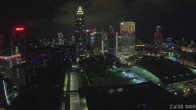 Archiv Foto Webcam Blick von Frankfurter Messe auf die Skyline 23:00