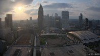 Archiv Foto Webcam Blick von Frankfurter Messe auf die Skyline 05:00